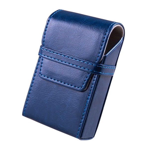 Retro PU- case 20 Sticks Flip Cover Portable Smoke Tool - high quality Blue