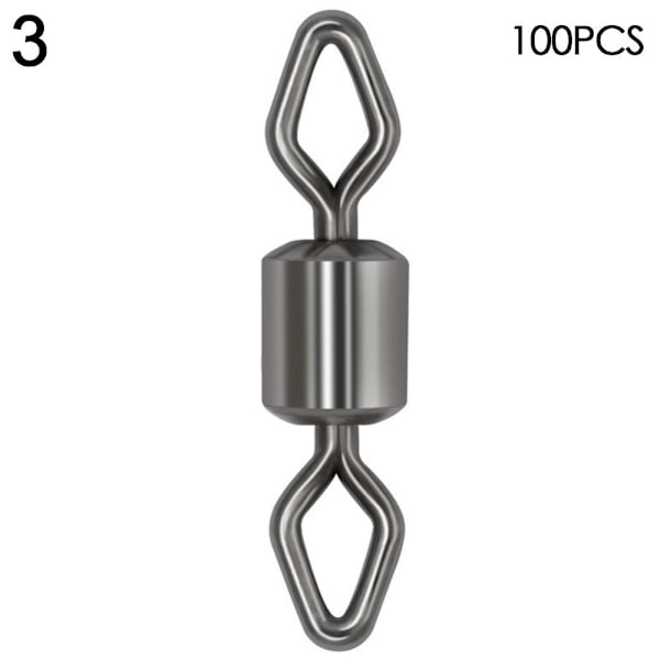 100 st Fishing Rolling Swivel Connector Heavy Duty Ball 3 - high quality 3