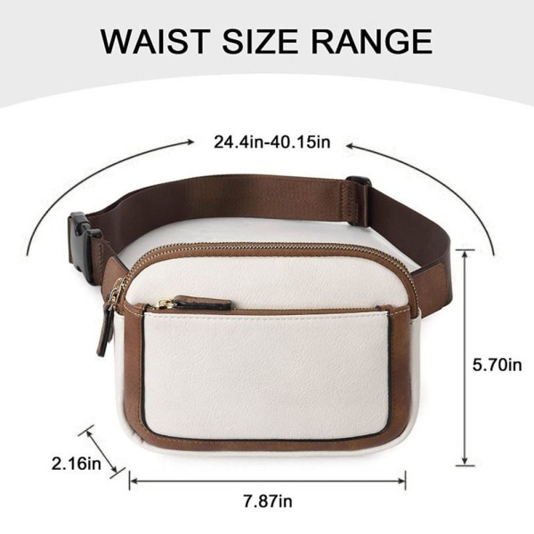 Läder Fanny Packs för Dam Bältesväska KAFFE - stock Coffee