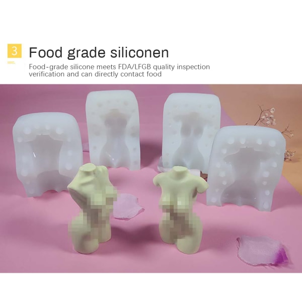3D DIY Body Candle Mould Silikonform Form - spot försäljning #2 small S