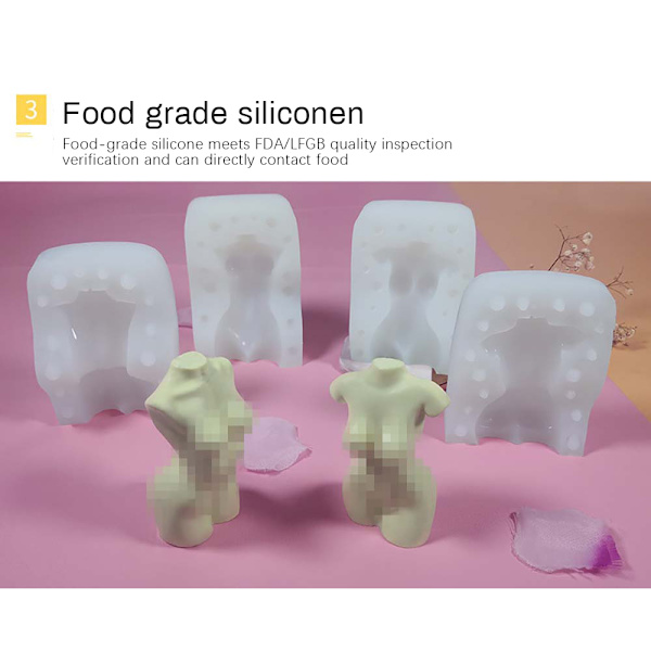 3D DIY Body Candle Mould Silikonform Form - stock #3 Small waist