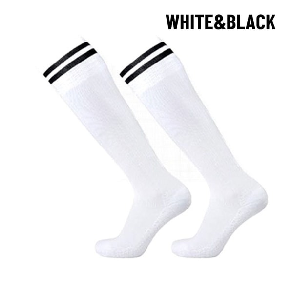 Fotbollsstrumpor VIT&SVART - on stock white&black