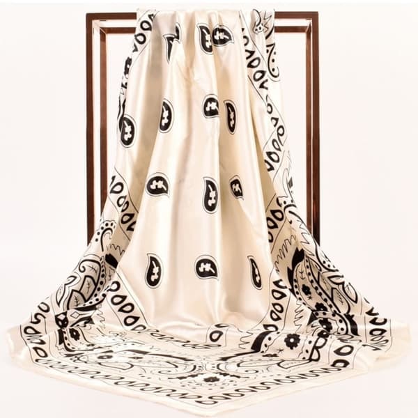 Muslim Shawls Silk Shawls WHITE - varastossa