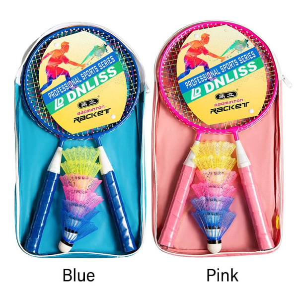 1 Set Barn Badmintonracket Dubbelracket BLÅ - on stock blue