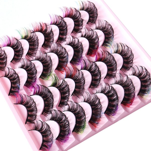 Colored Lashes Mink Lashes Luonnolliset tekoripset - spot-ale Color-Mix14