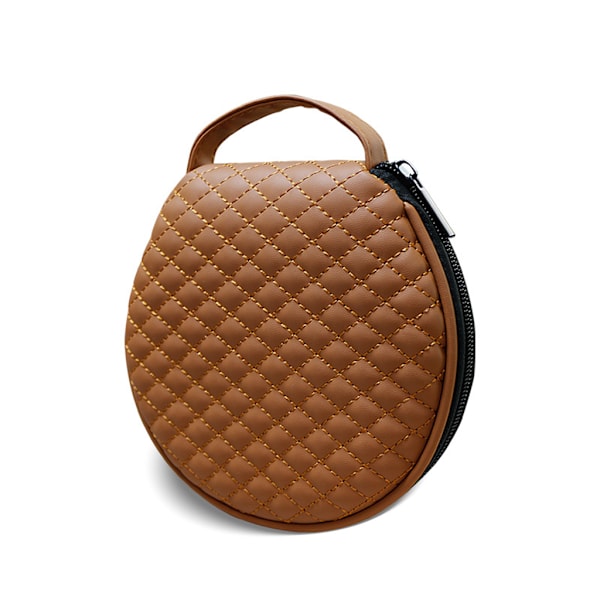 Liten CD för case Förvaring Plånbok DVD skivavdelare Mapphållare Runt Läder 20 Kapacitet Bil CD-hållare Comfy Leather - high quality Brown