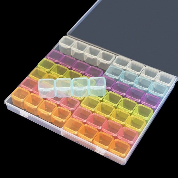 28/56 Grids Beads Storage Box, Art Rhinestone Tools - spot-myynti transparent 56 compartment storage box