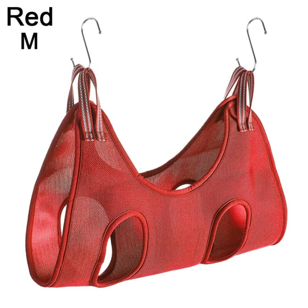 Pet Grooming Hammock Cat Restraint Bag RED M - varastossa red M