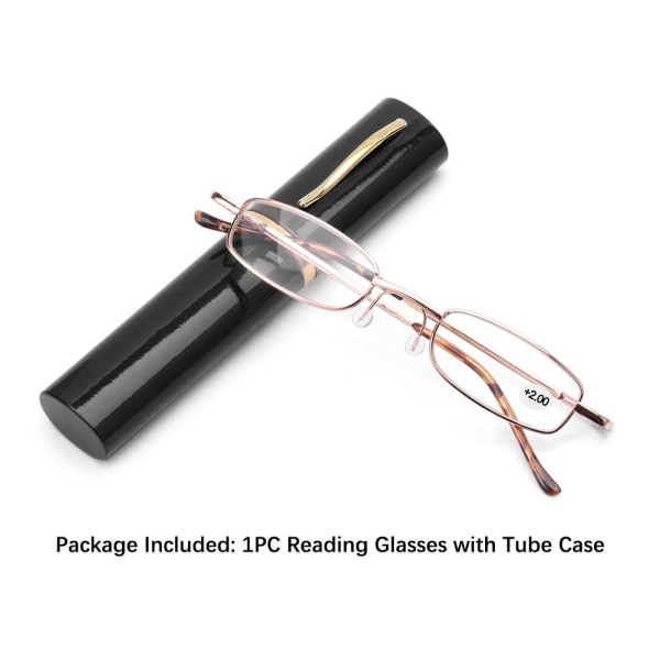 Läsglasögon med pennrörsfodral CASE STYRKA 2,50 - high quality black Strength 2.50
