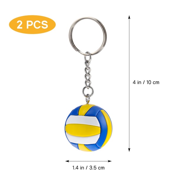 2 kpl Reppu Avaimenperä Urheilu Juhlat Lentopallo Riipus Lentopallo Avaimenperät Tytöt Lentopallo Avaimenperät Teinitytöille - korkea laatu Assorted Color none
