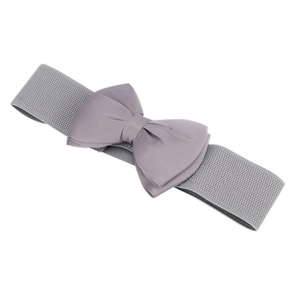 Brett resårbälte Bowknot Chiffong midjeband GRÅT - spot försäljning grey