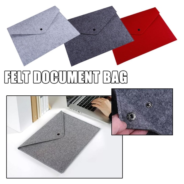 Vattentätt läder A4 Business Mapp Dokumentpapper Organi - spot försäljning Light grey A4