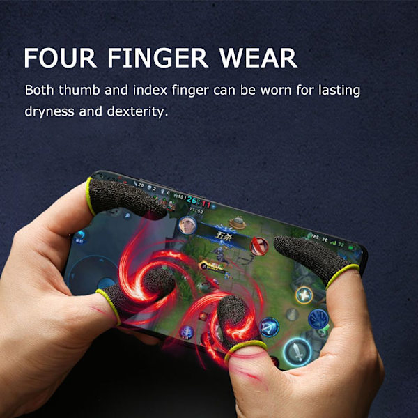 1 par Gaming Finger Sleeve Touch Screen Finger Handskar RÖDA - spot sales red