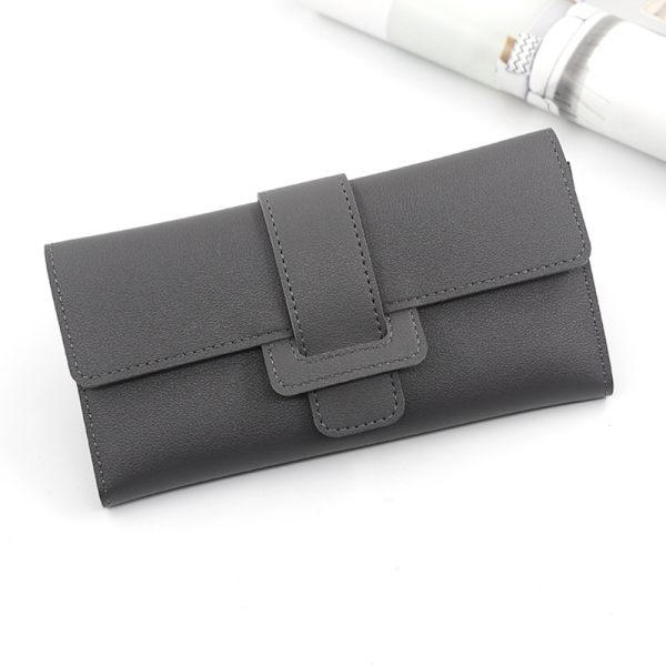 PU-läderplånböcker Damplånböcker GRÅ - stock Grey