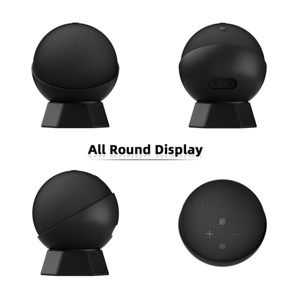 Nestemäinen silikoniteline Amazon Echo Dot 5/4 BLACK:lle - korkea laatu Black