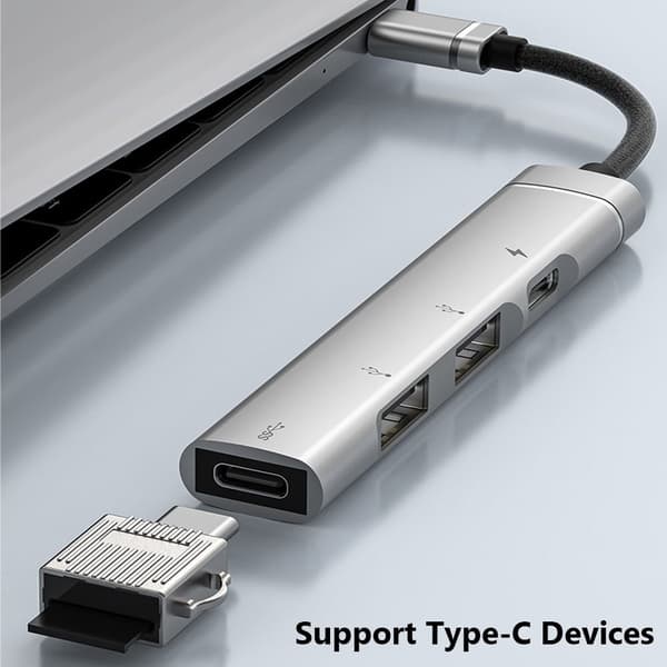 Type-C HUB Expander GREY - spot-myynti Grey