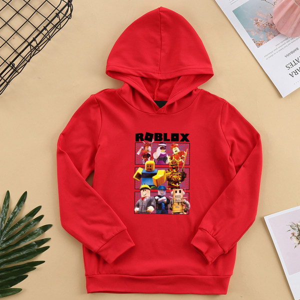 Roblox Hoodies Barn Pullover Långärmade Sweatshirts - spot sales red 120