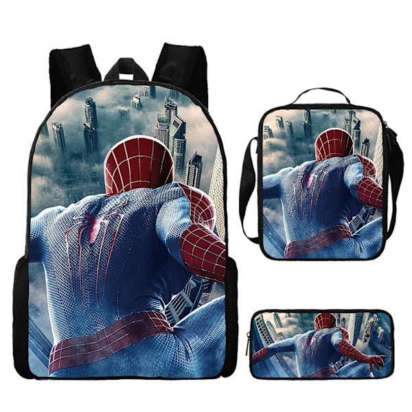 3 st Spider Man Tecknad Ryggsäck för Pojkar-E-stil