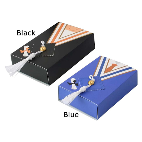 5kpl Doctor Hat Cap Candy Box Valmistujaisjuhlakoristelu SININEN - korkea laatu blue 5pcs-5pcs