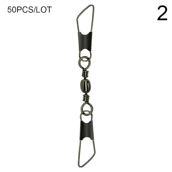 50 st Fishing Snap Connector med Pin Rolling Swivel 2 - high quality