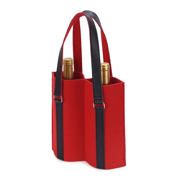 Viinin säilytyspussi Huopalaukku MUSTA DOUBLE POCKETS DOUBLE POCKETS black Double pockets-Double pockets