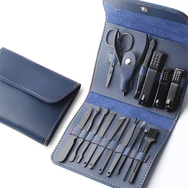 16st Nagelklippare Manikyr Pedikyr Set GRÅ - high quality Gray