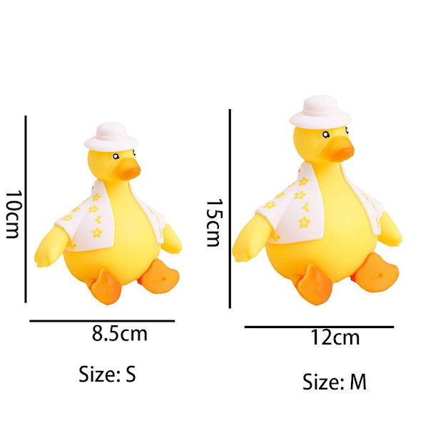 Decompress Dress Up Duck queezing Toy KELTAINEN - varastossa yellow S