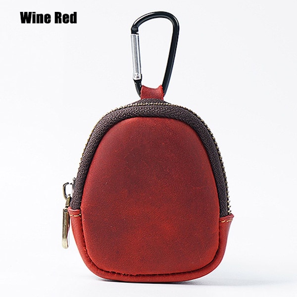 Läder Running Pouch Hörlursväska VINRÖD - on stock Wine Red