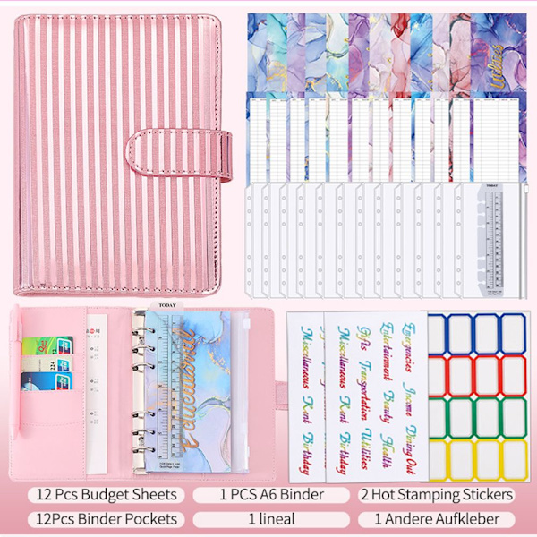 A6 Budget Binder Budget Organizer KELTAINEN - spot-myynti Yellow