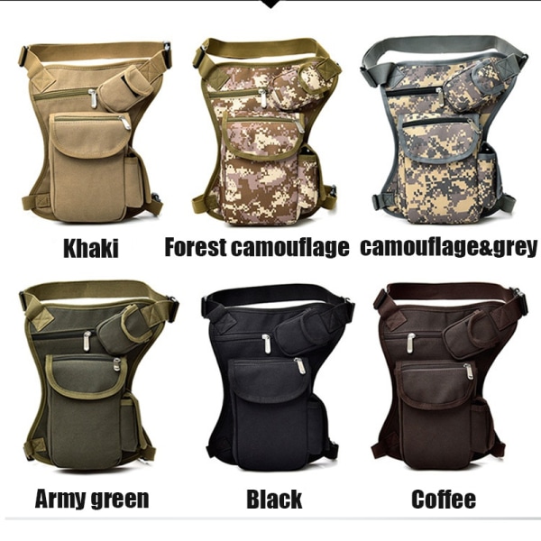 Riding Cloth Waist Bag Outdoor Tactical Leg Bag Moottoripyörälaukku - varastossa Khaki