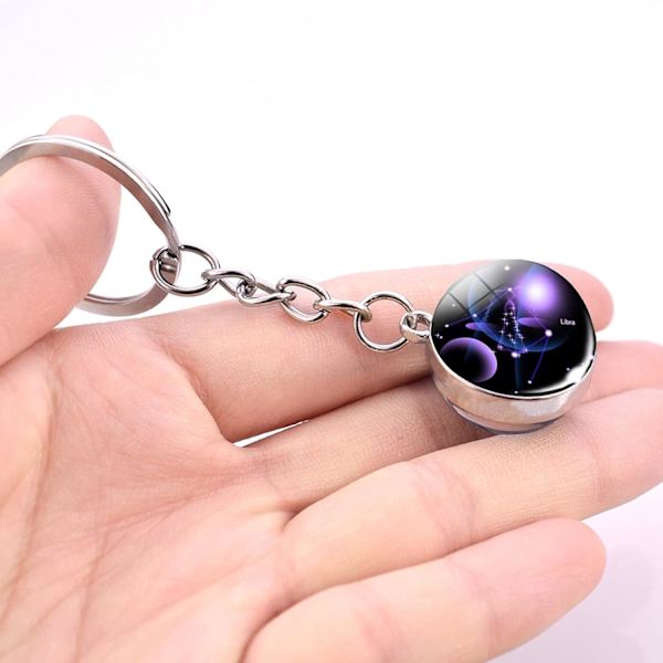 12 Constellation Glow In The Dark Creative Galaxy nyckelring, - high quality F