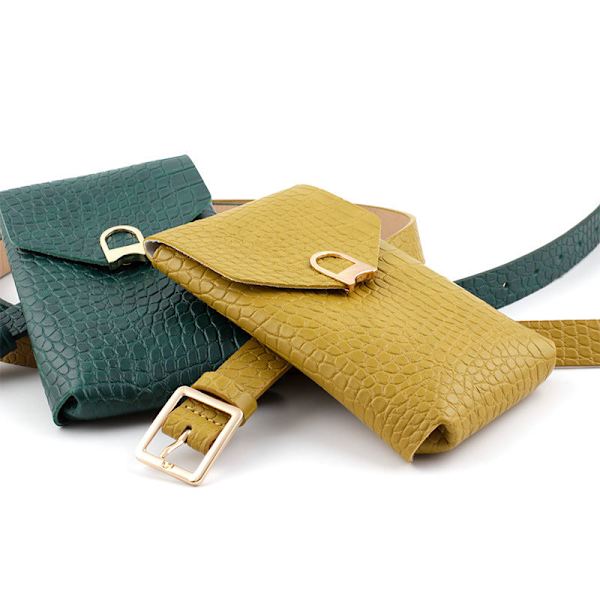 Naisten lompakko Kolikkolaukku Neliömäinen solki vyö vyölaukku Krokotiilikuvioinen Helposti irrotettava koristevyö - Stock Camel 105*2.3cm
