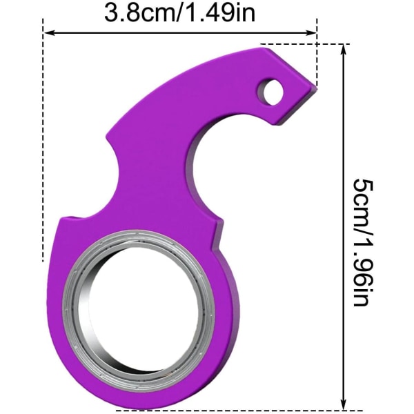 Nyckelring Spinner Fidget Ring Toy, Key Spinner, Spinning Keychain, - on stock color3