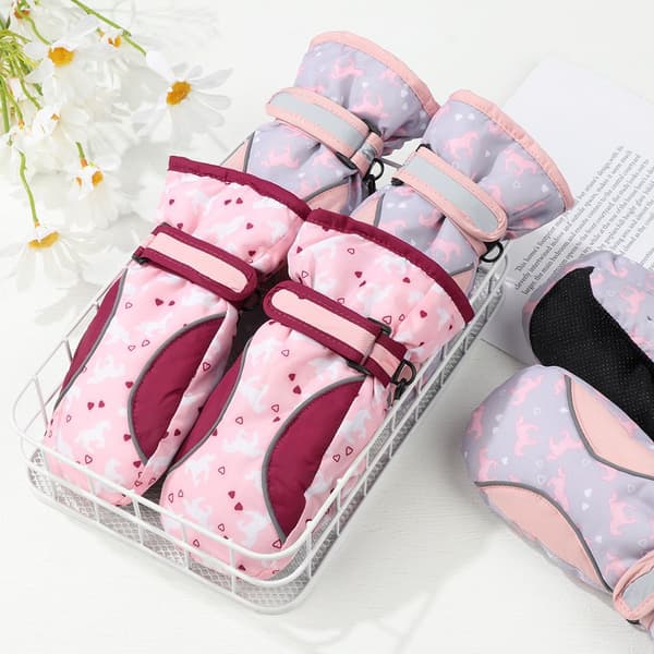 Skihandsker til børn Langærmet vante - high quality Pink 2-5 years old
