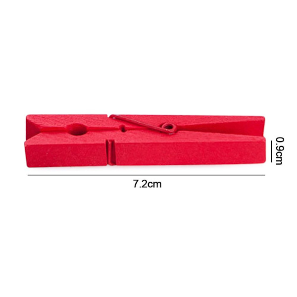 5 kpl 72mm pyykkipojat puuklipsit PUNAINEN - varastossa Red