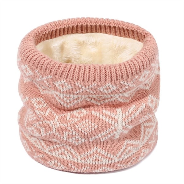 Stickad Neck Damask Halsvärmare VINRÖTT - on stock wine red