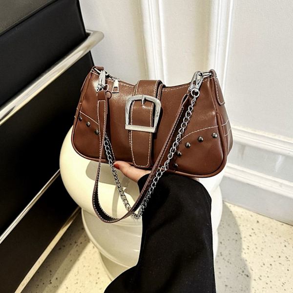 Nit Axelväska Crossbody Bag KAFFE - spot sales Coffee