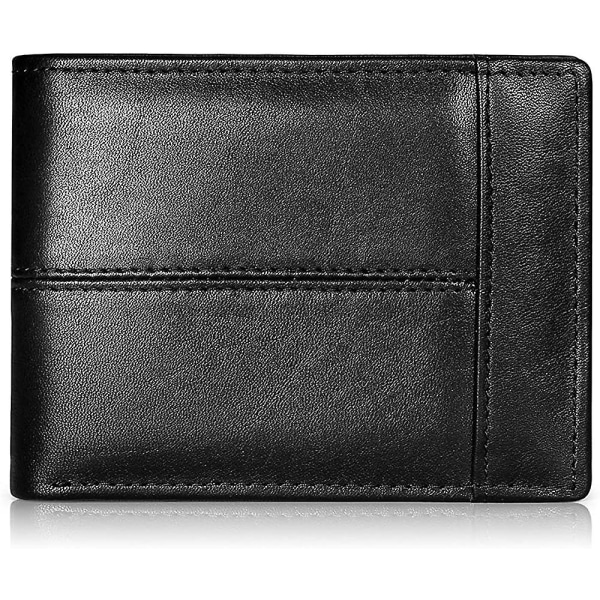 Smal Herrplånbok Äkta Läder Tunna Bifold Plånböcker För Herr Min - high quality