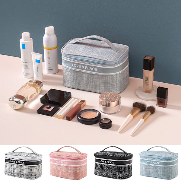 Kvinnor Make Up Bag Case Resor Kosmetisk Organizer - stock White