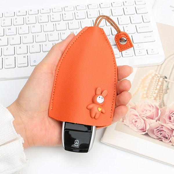 Case anti-scratch Anti-damm Vattentät utdragstyp Förvaringsartiklar Bilnyckelring i konstläder Nyckelplånbok Daglig användning - stock Orange