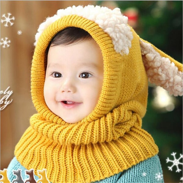 Baby Winter Beanie Toddler Beanie Warm Beanie KELTAINEN - korkea laatu yellow