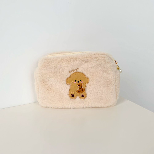 Pehmolaukku Meikkilaukku BEIGE - korkealaatuinen beige