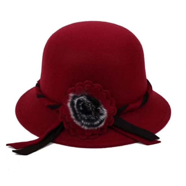 Fedoras Cap Dome hattu WINE RED - korkea laatu wine red