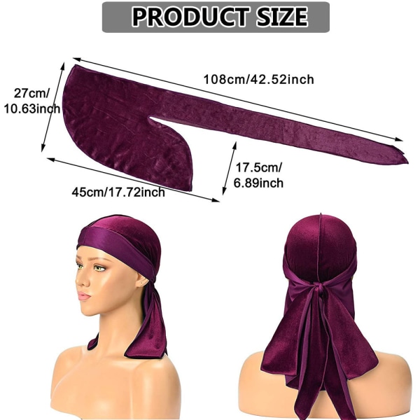 1st Durags Caps Bandana Hat RED - varastossa red