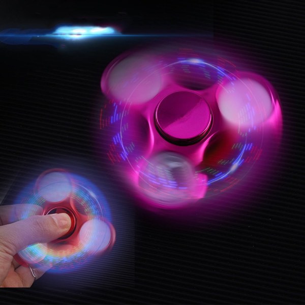 Fidget Hand Spinner LED Luminous Gyro WHITE - on stock white