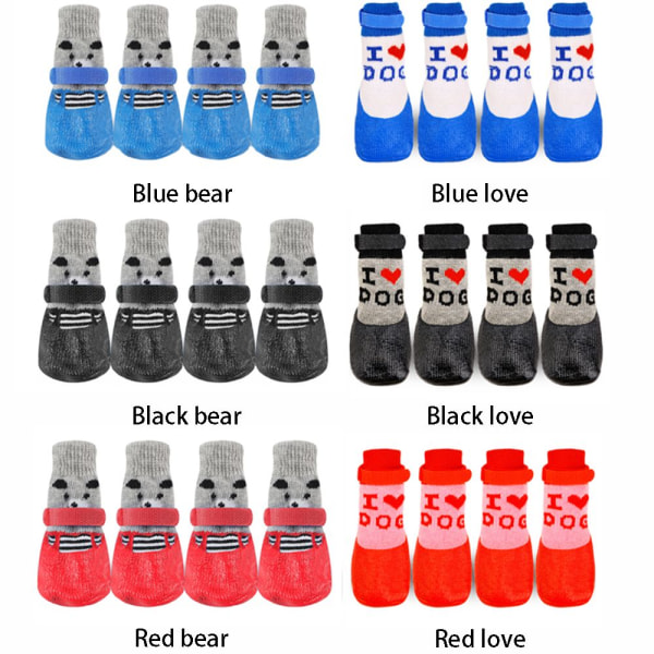 Söpöt lemmikkikoiran kengät Kumi-puuvillasukat RED BEAR - korkea laatu