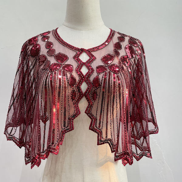 Flapper Sjal Pärlstav SVART - high quality Black