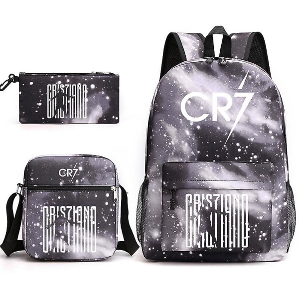 Fashion Cr7 3st Sets Ryggsäck Mochila Nya Studenter Kapacitet Skolväskor Bokväska Resväska - stock Only Backpack Type 7