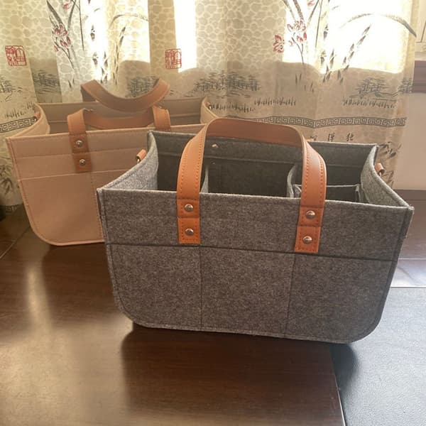 Baby Organizer Basket kangaskassi VAALEANHARMAA - varastossa light grey S