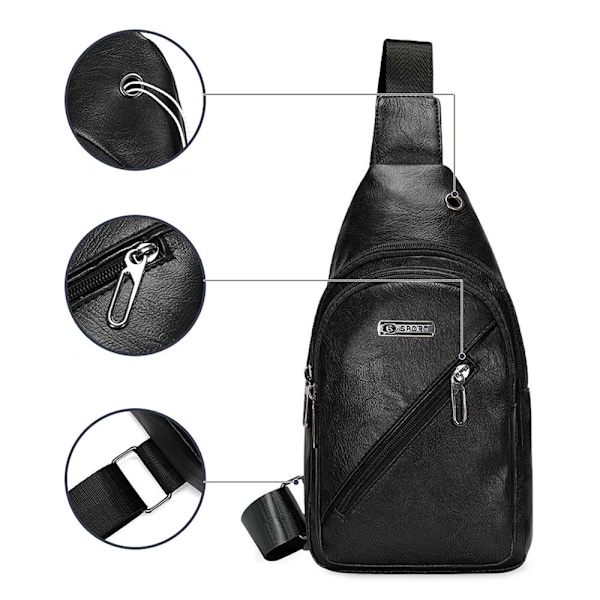 Sling Crossbody Bag Axel Ryggsäck MÖRKBRUN - spot försäljning Dark Brown